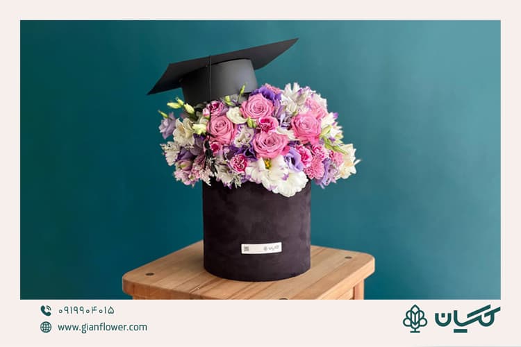 باکس گل رز جزو انواع گل مناسب جشن فارغالتحصیلی