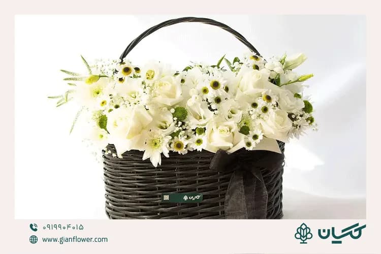 سبد گل برای ابراز تاسف و گل سر مزار