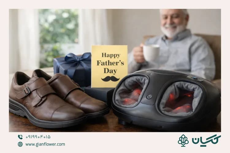 عکس هدیه برای پدربزرگ مثل کفش طبی یا ماساژور برقی